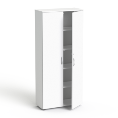 Biała szafa biurowa zamykana na klucz SV-01 M