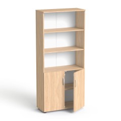 Szafa na dokumenty do biura półotwarta SV-04 M dąb amber