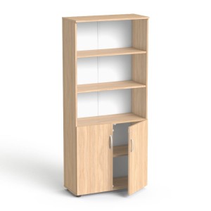 Szafa na dokumenty do biura półotwarta SV-04 M dąb amber