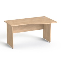 Biurko z narożnym blatem do biura SV-21 dąb amber 140 cm Prawe