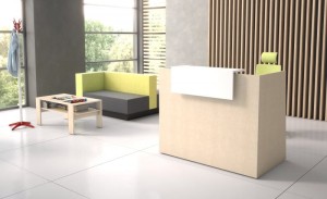 Elegancki zestaw mebli biurowych do recepcji