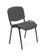 Krzesło konferencyjne ISO black w szarej tkaninie