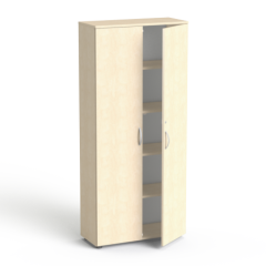 Szafa biurowa 80 cm SV-01 konfigurator (Korpus: Brzoza Polarna; Drzwi: Brzoza Polarna; Nóżki + uchwyty: metal/plastik)