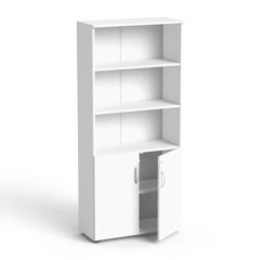 Biały regał na dokumenty półotwarty do biura SV-04 M