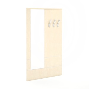 Wieszak z lustrem HX-16 brzoza polarna