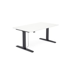 Konfigurator biurka - elektryczne  (Długość blatu: 140 cm; Blat: Biały; Noga: Czarna)