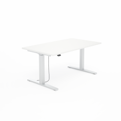 Biurko SV-302 biały na stelażu srebrnym