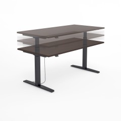 Biurko SV-304 orzech na stelażu czarnym