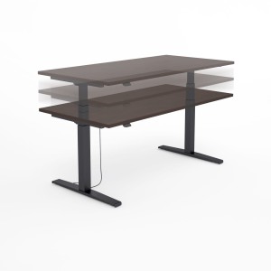 Biurko SV-304 orzech na stelażu czarnym