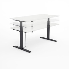 Biało-czarne biurko z regulowaną wysokością SV-304