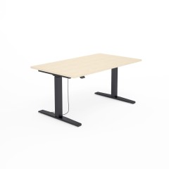 Biurko SV-302 brzoza na stelażu czarnym