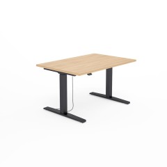 Regulowane biurko SV-301 dąb amber na stelażu czarnym